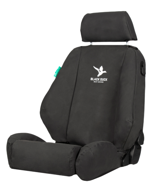 Black Duck black canvas seat cover for 4WD and work vehicle seats